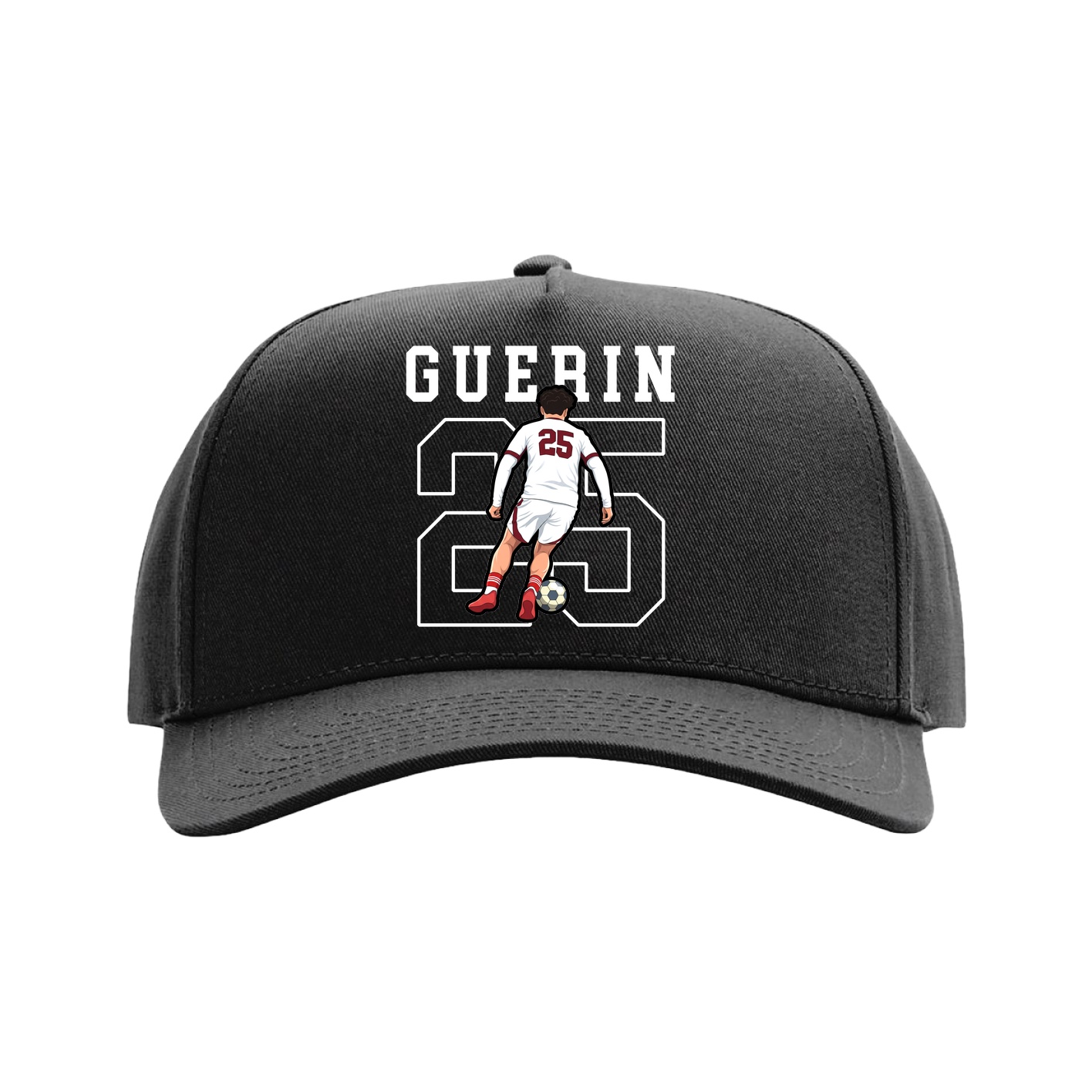 Full Fabric Five-Panel Champ Cap — Shirsey in Black