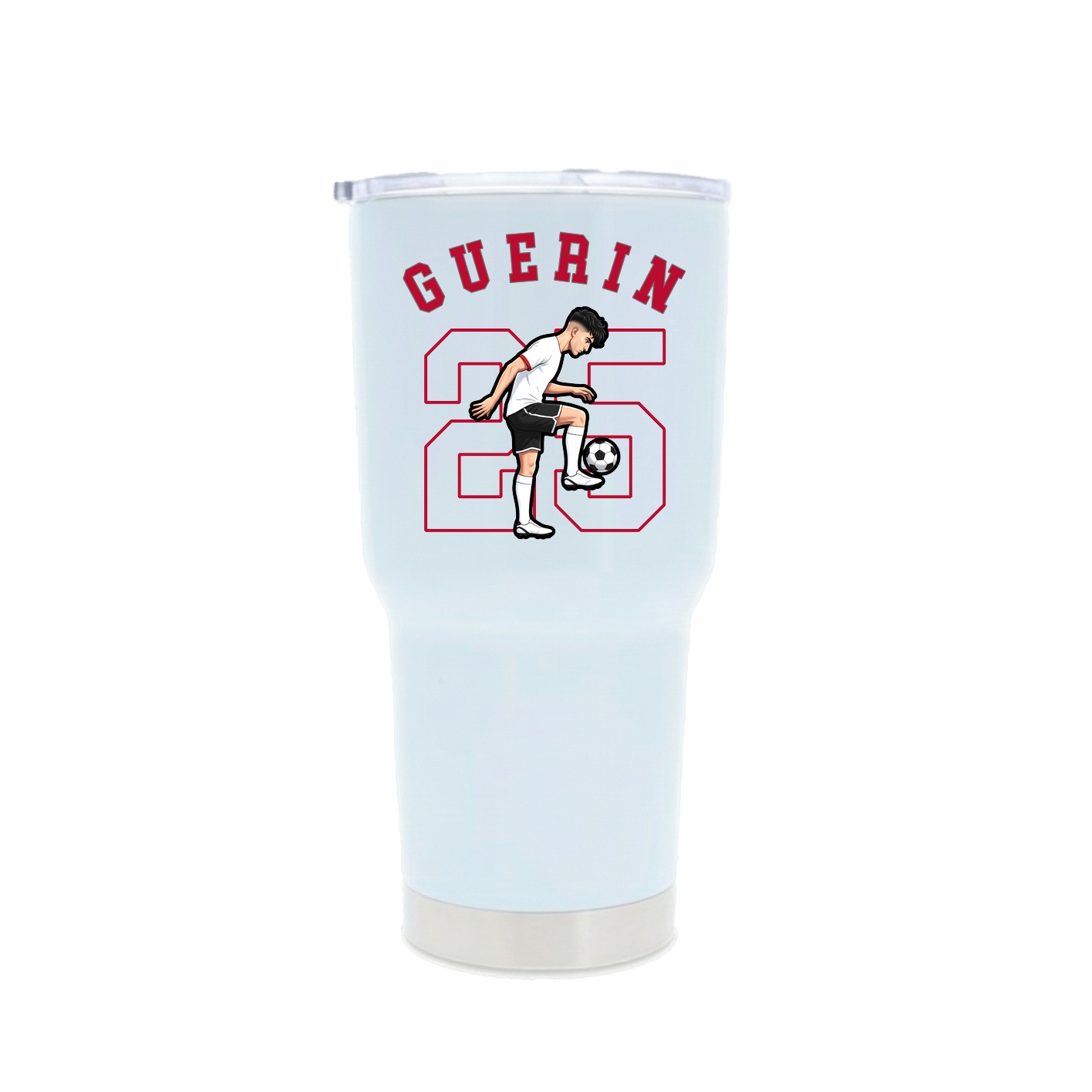 30oz Stainless Steel Tumbler — Shirsey Arch in White