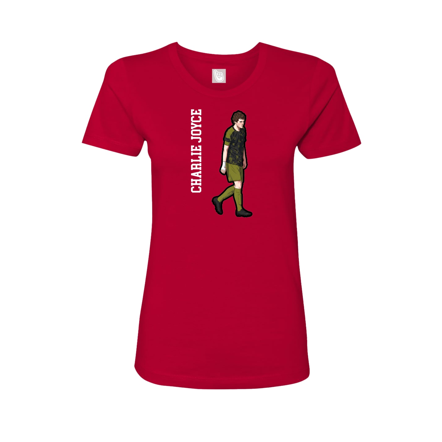 Womens Tee — Name Vertical in Red