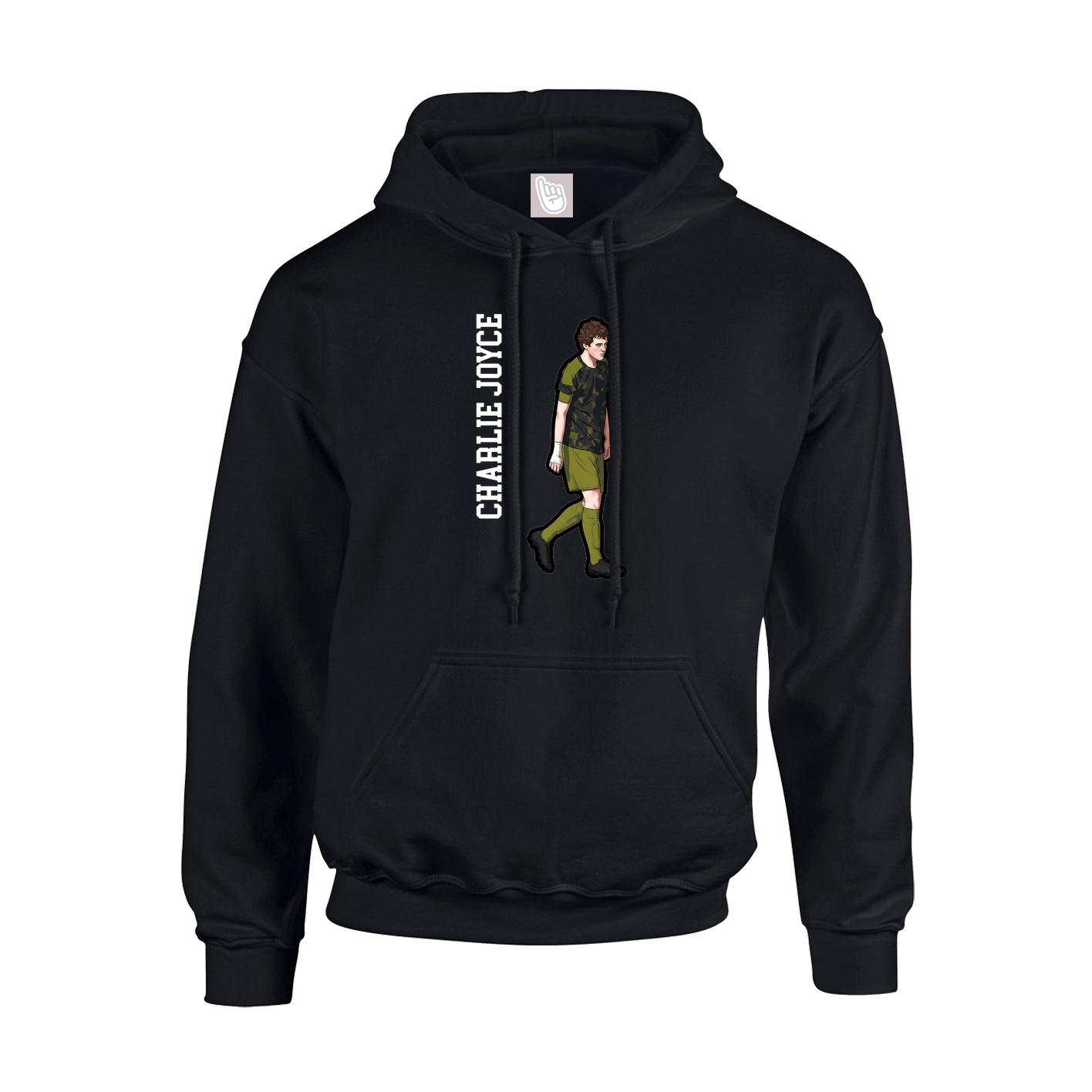 Youth Hoodie — Name Vertical in Black