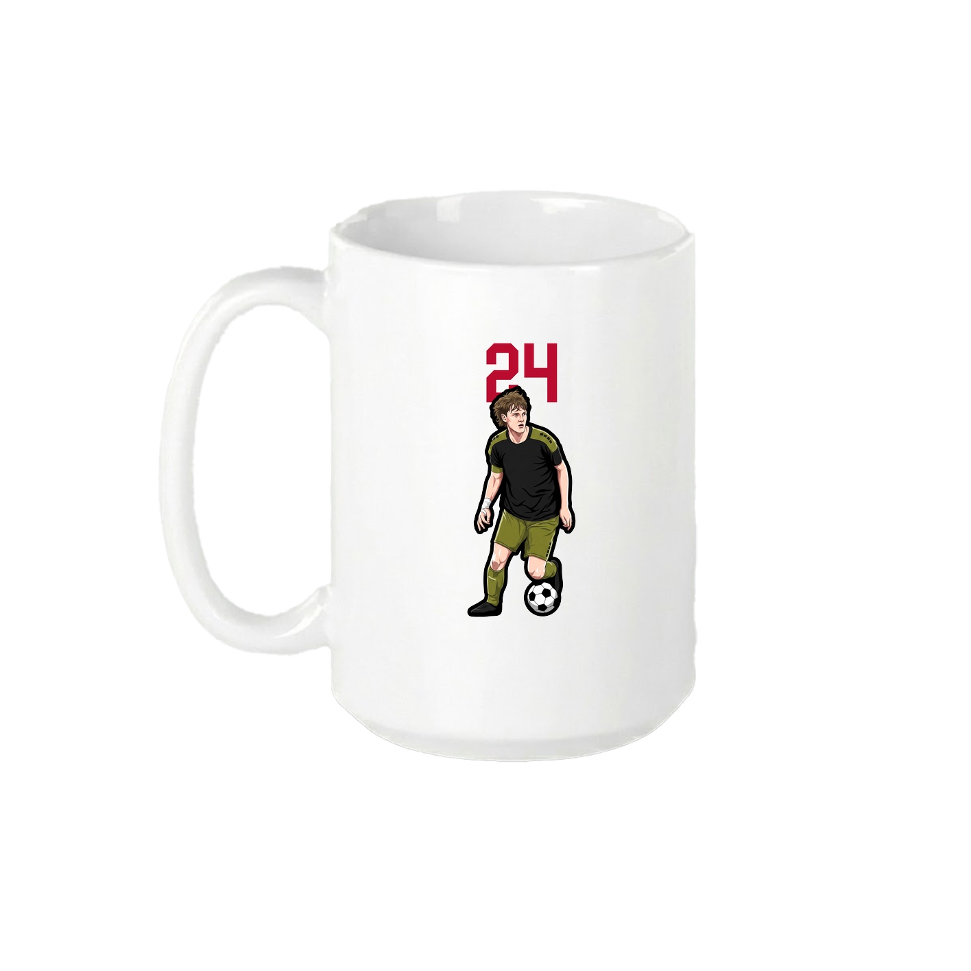 15oz Coffee Mug — Number Top in White