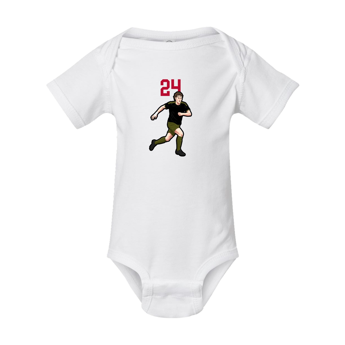 Baby Onesie — Number Top in White