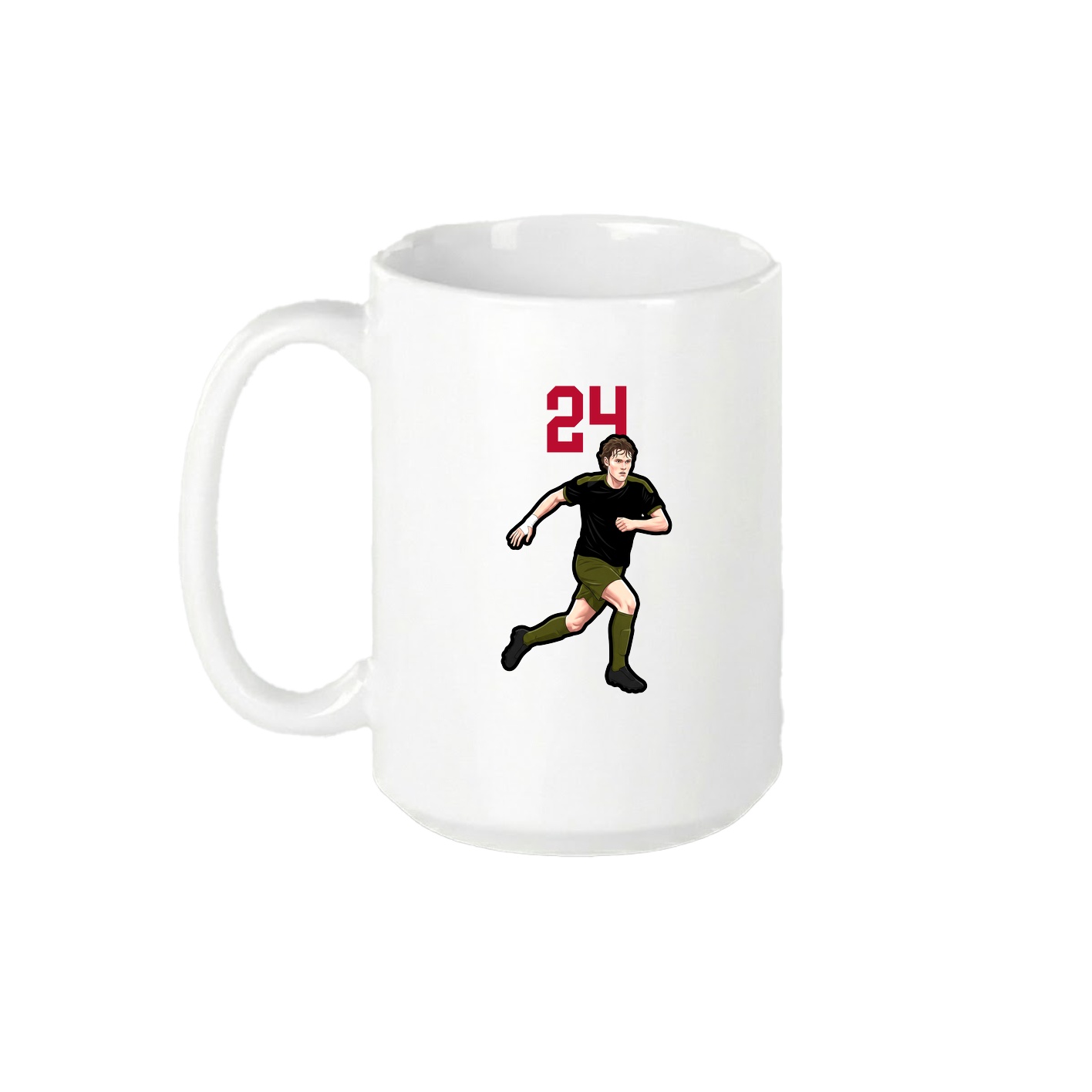 15oz Coffee Mug — Number Top in White