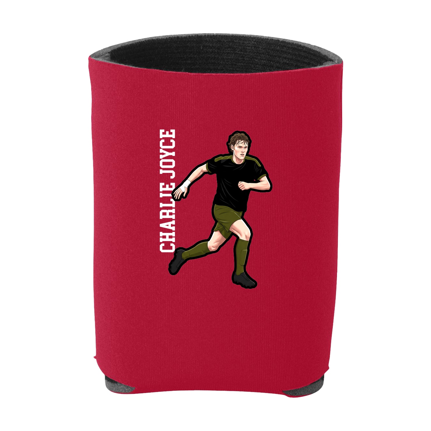 Can Holder — Name Vertical in Red