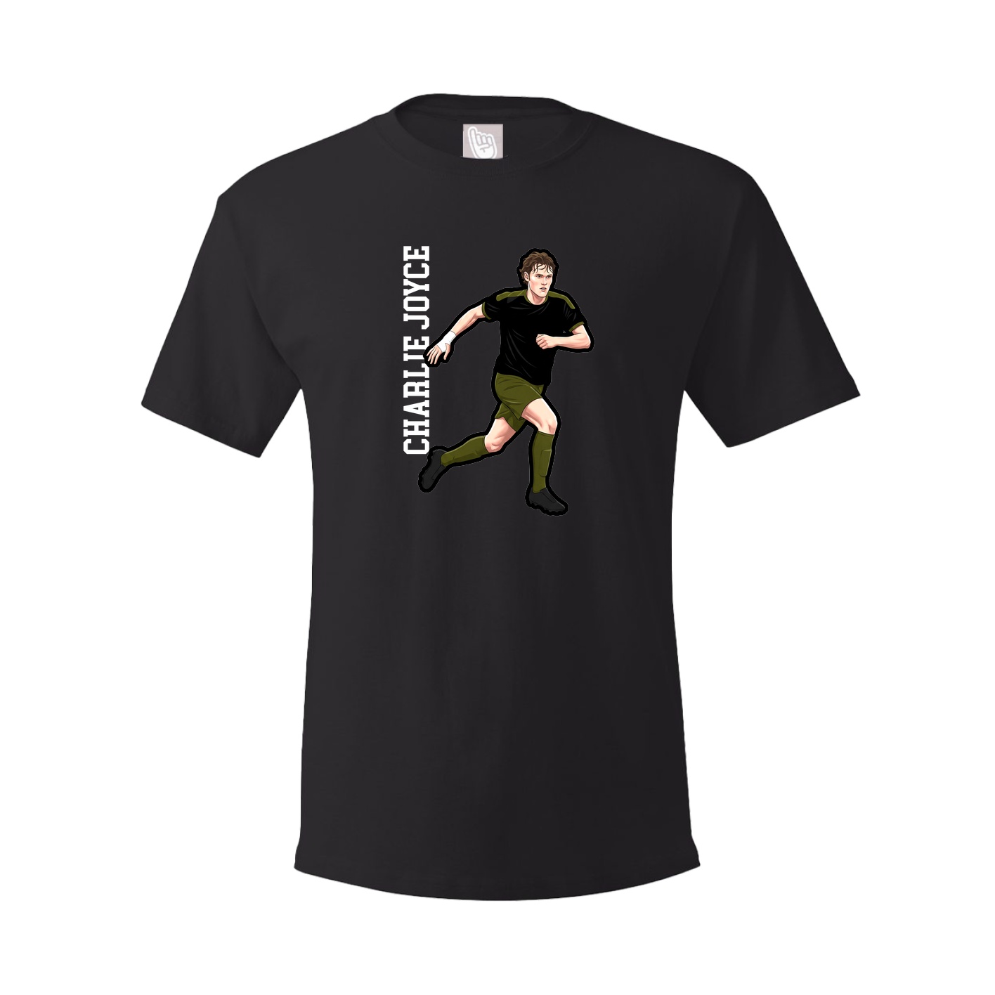 Youth Tee — Name Vertical in Black