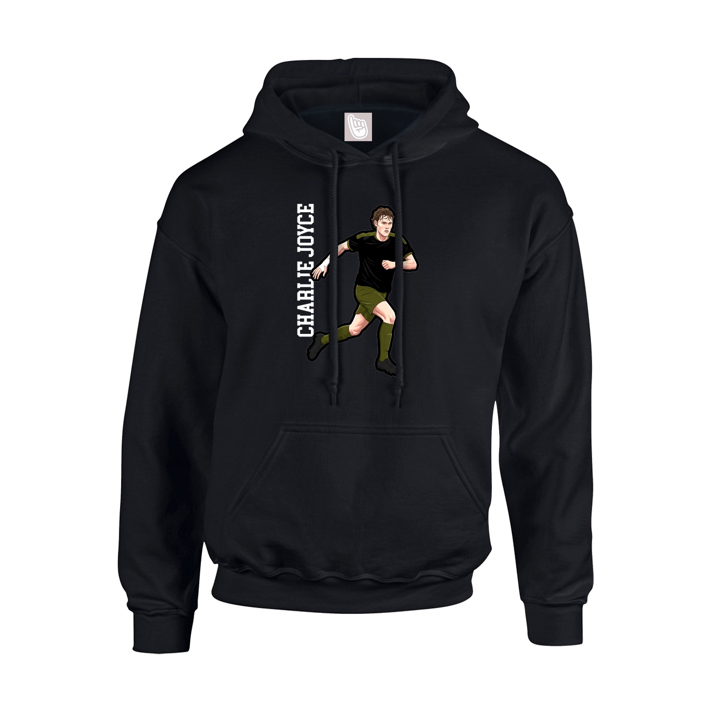 Youth Hoodie — Name Vertical in Black