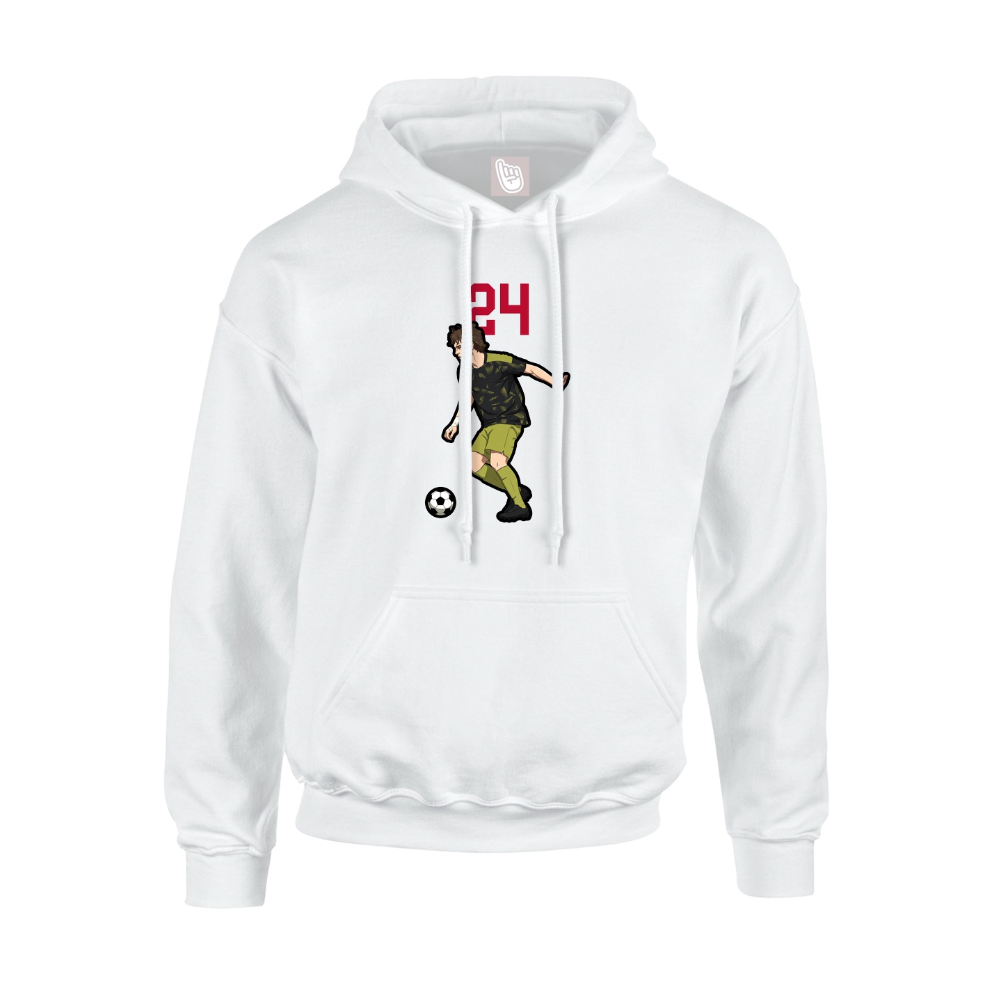 Hoodie — Number Top in White