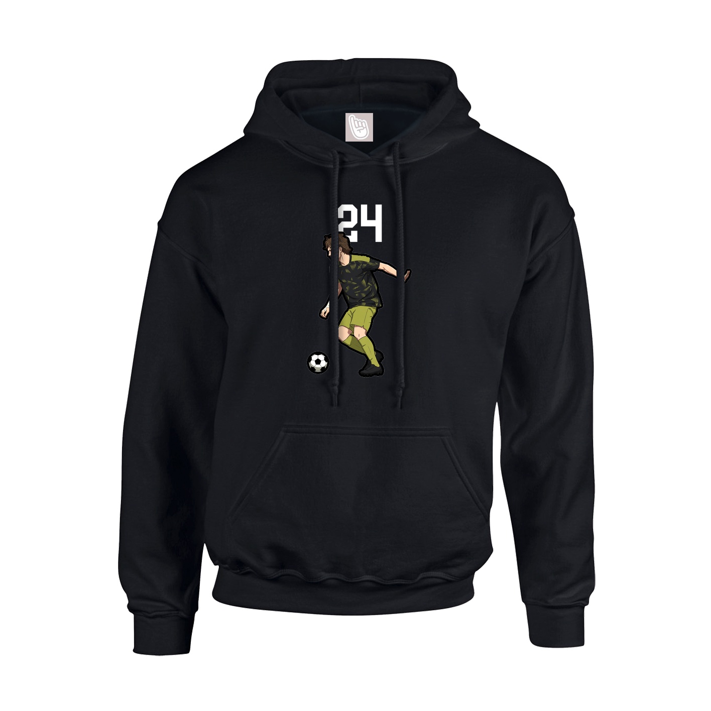 Youth Hoodie — Number Top in Black