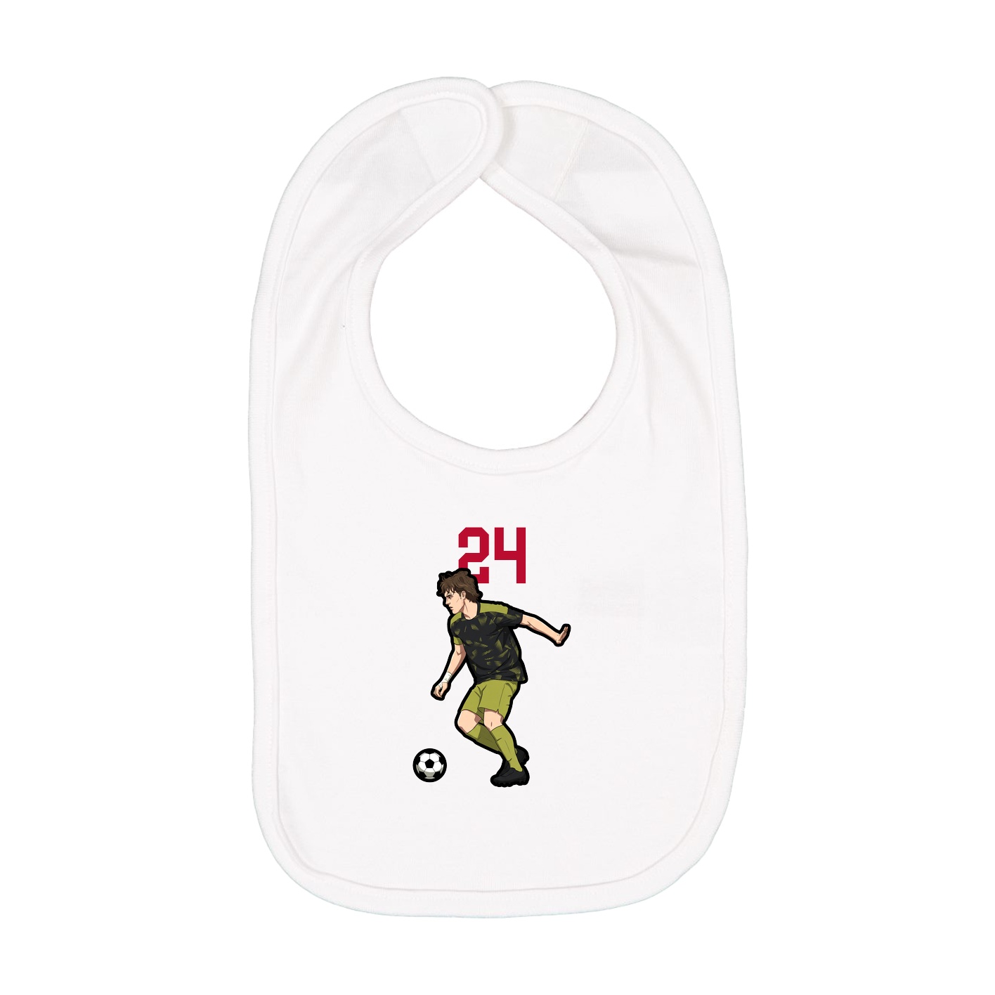 Infant Bib — Number Top in White