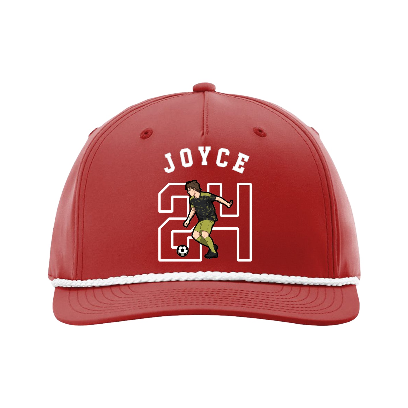 Five-Panel Classic Rope Cap — Shirsey Arch in Red