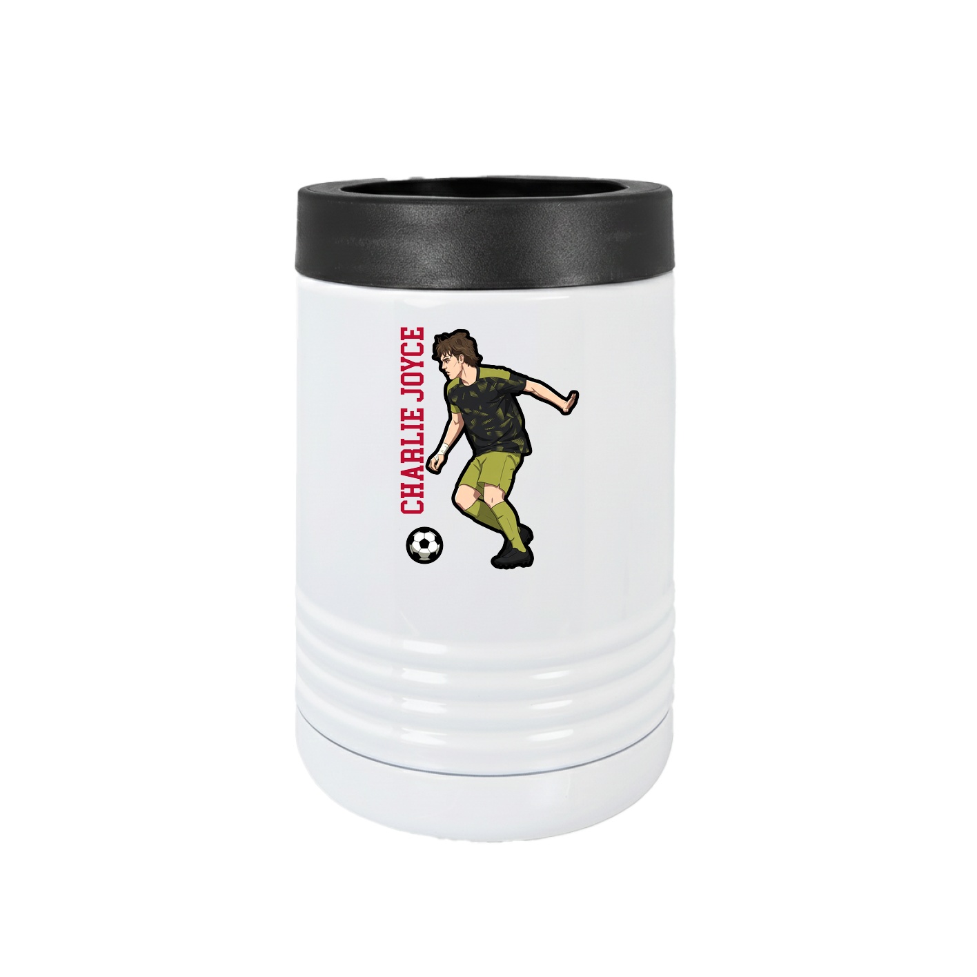 Beverage Holder — Name Vertical in White