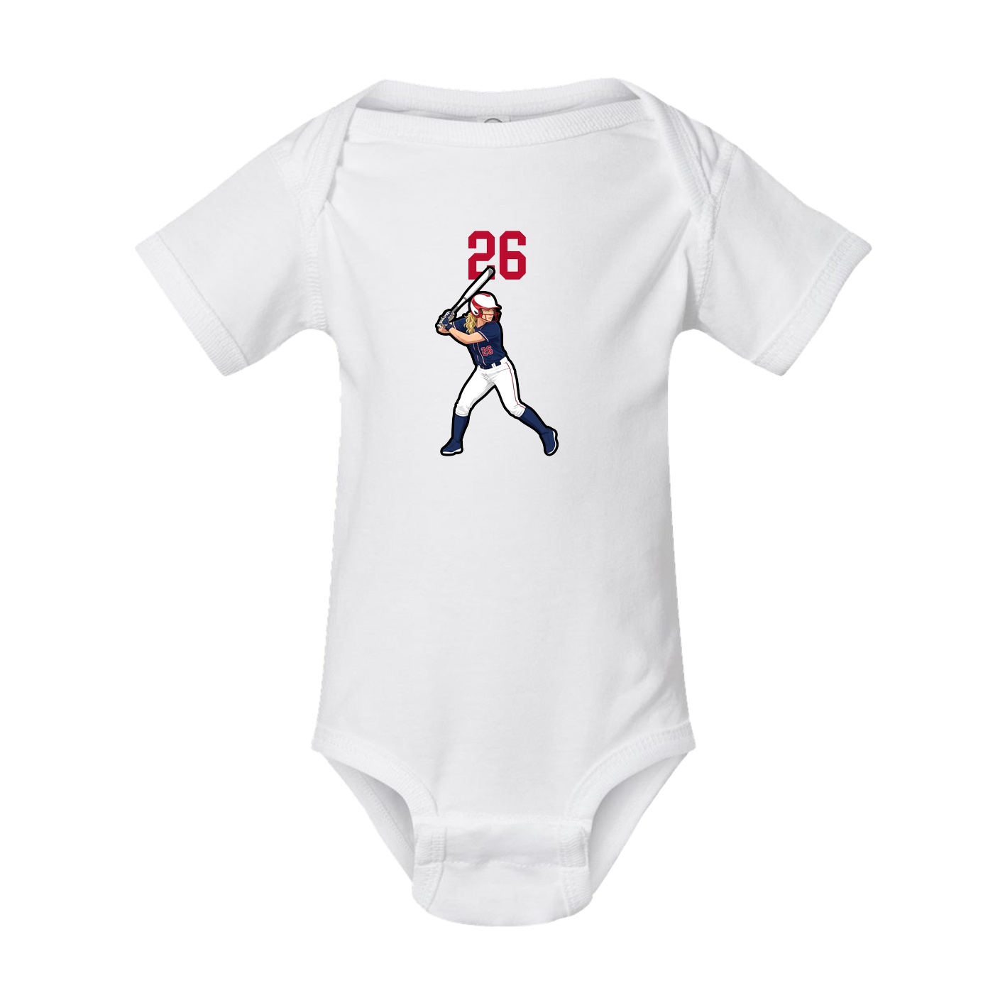 Baby Onesie — Number Top in White