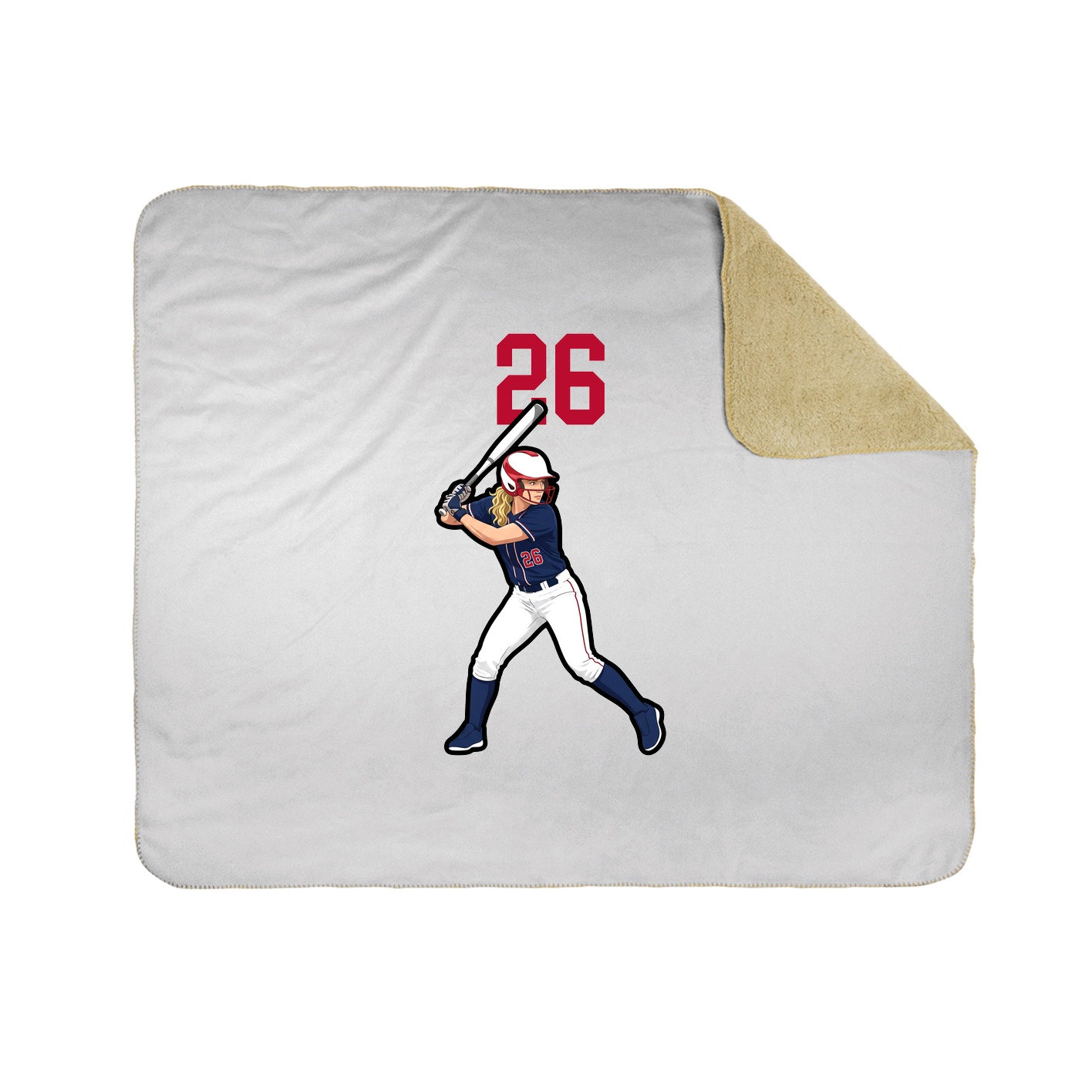 Throw Blanket — Number Top in White