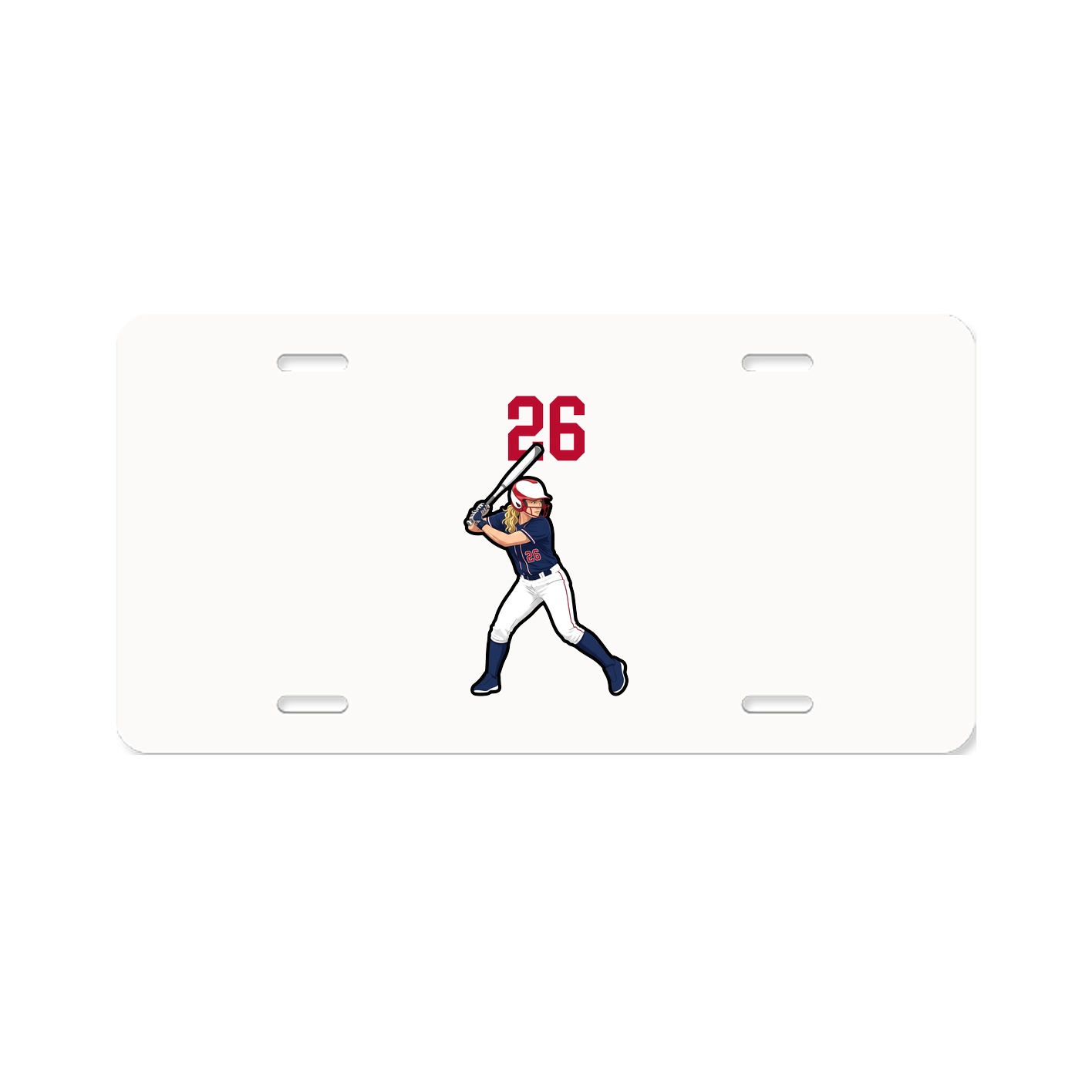 License Plate — Number Top in Classic