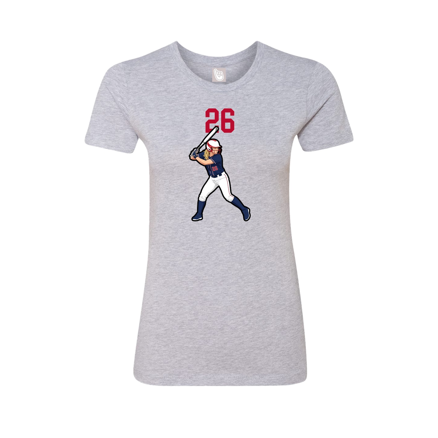 Womens Tee — Number Top in Grey