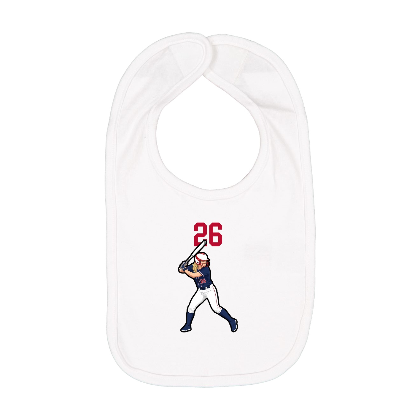 Infant Bib — Number Top in White