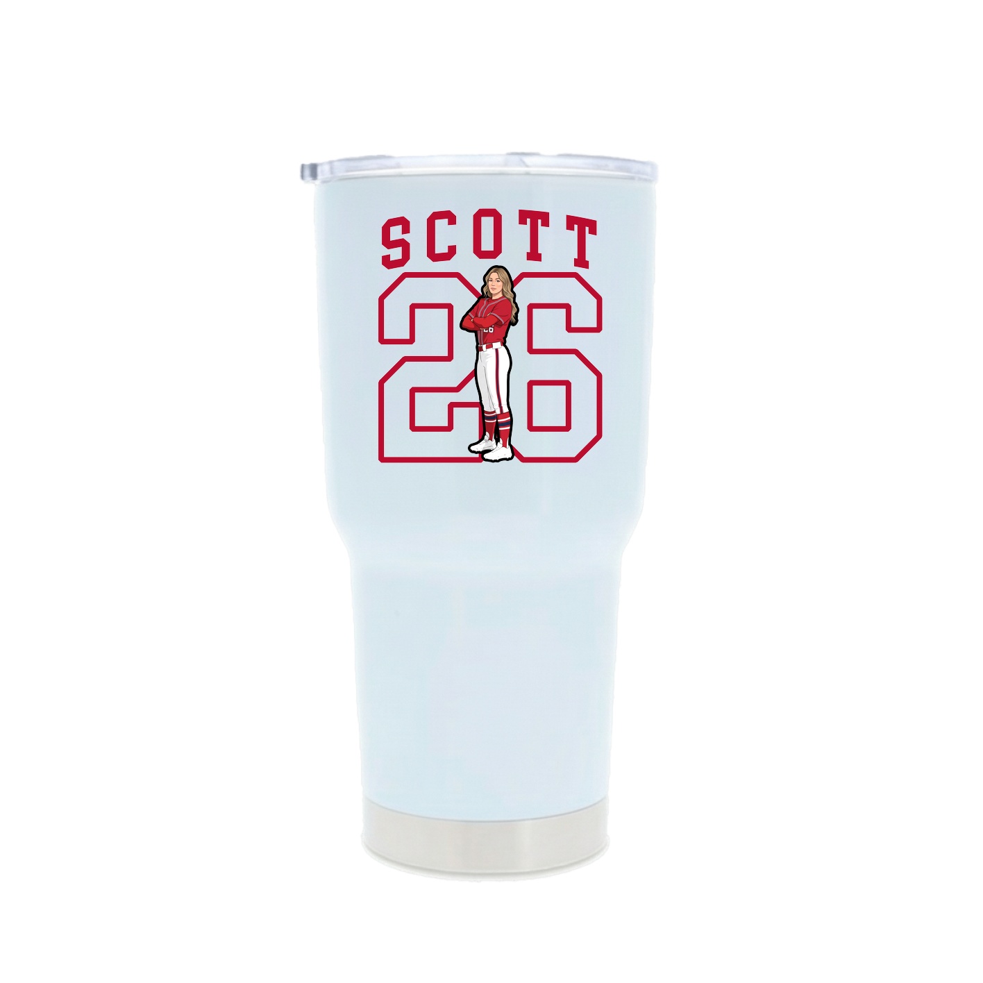 30oz Stainless Steel Tumbler — Shirsey in White