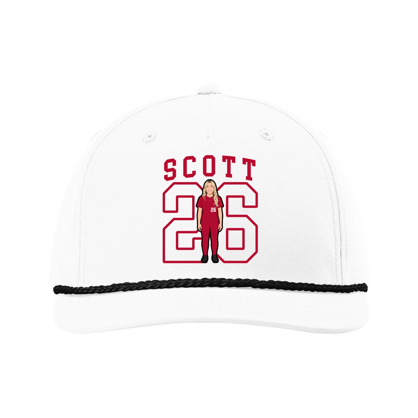 Five-Panel Classic Rope Cap — Shirsey in White