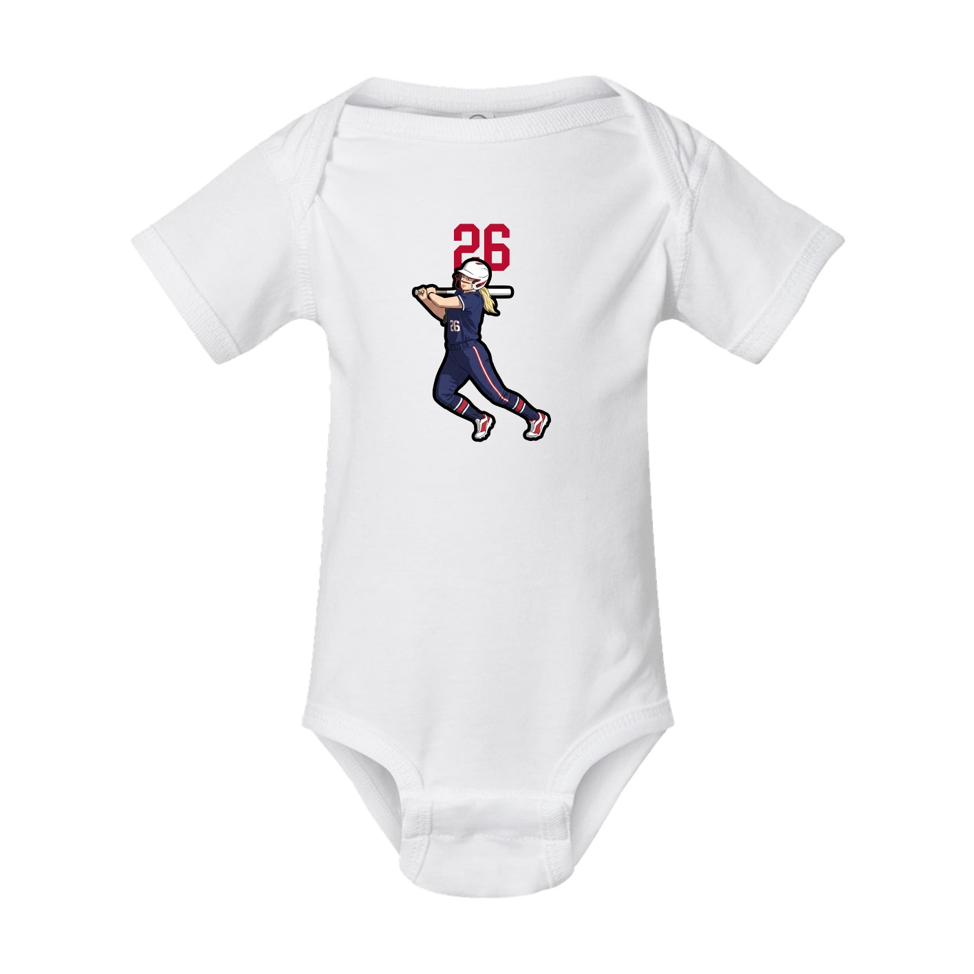 Baby Onesie — Number Top in White