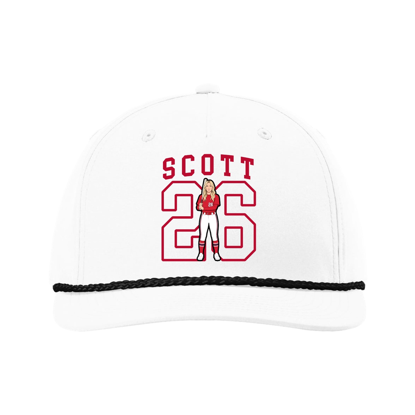 Five-Panel Classic Rope Cap — Shirsey in White