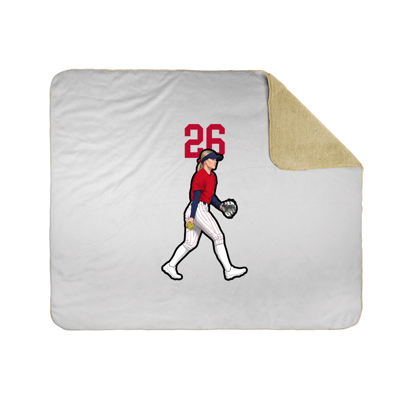 Throw Blanket — Number Top in White