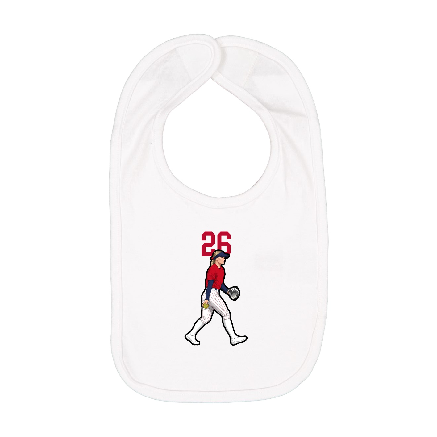Infant Bib — Number Top in White