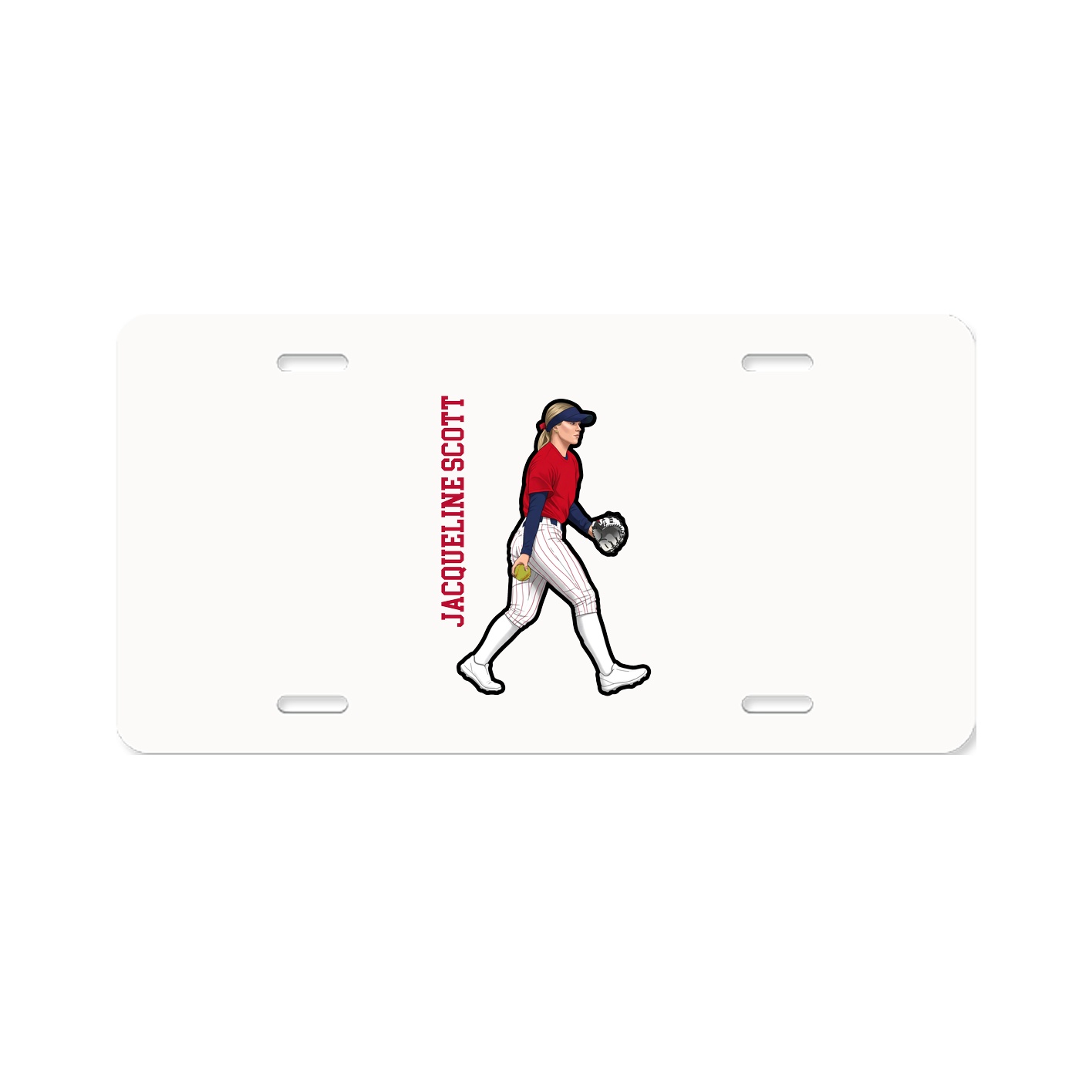 License Plate — Name Vertical in Classic