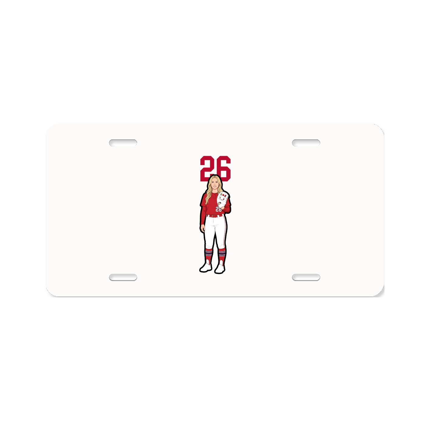 License Plate — Number Top in Classic