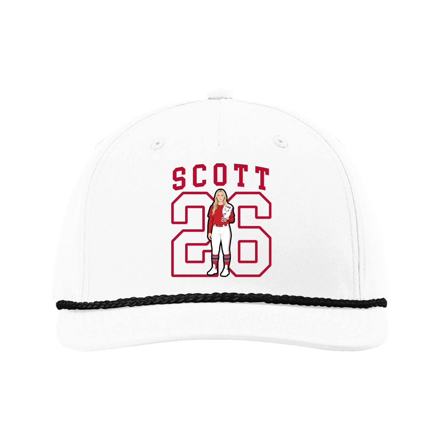 Five-Panel Classic Rope Cap — Shirsey in White