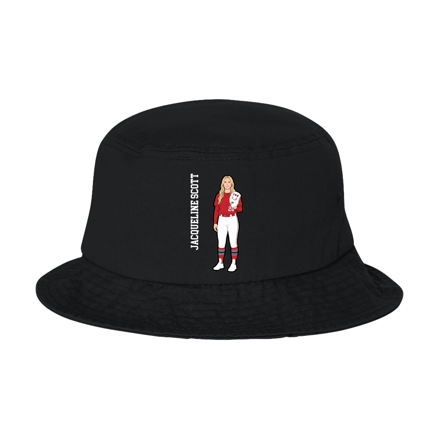 Bucket Cap — Name Vertical in Black