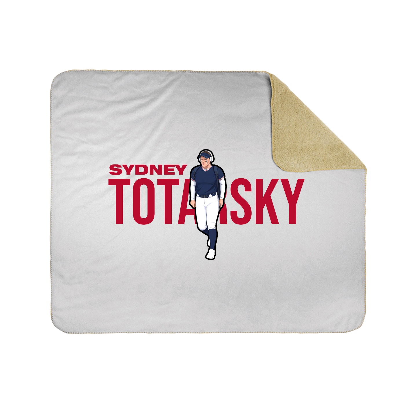 Throw Blanket — Player Name in White
