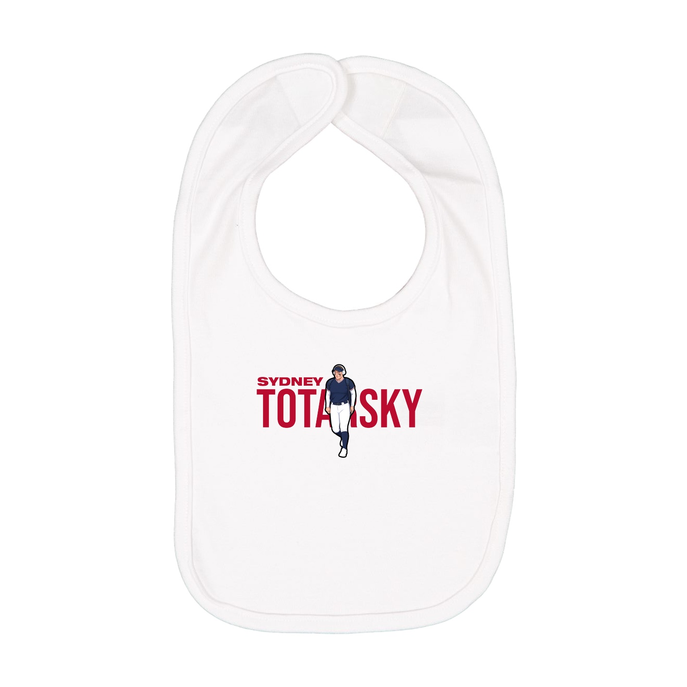 Infant Bib — Player Name in White