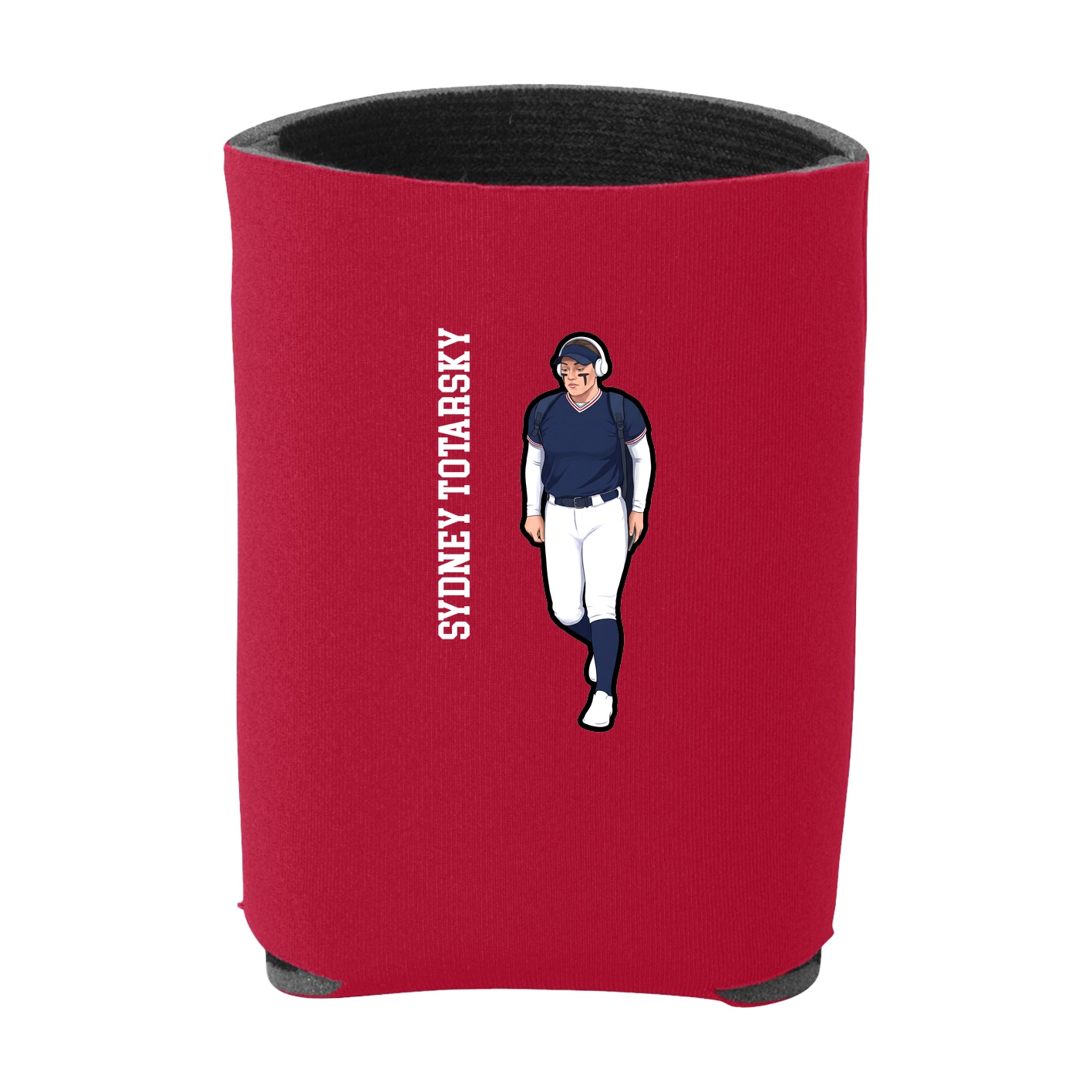 Can Holder — Name Vertical in Red