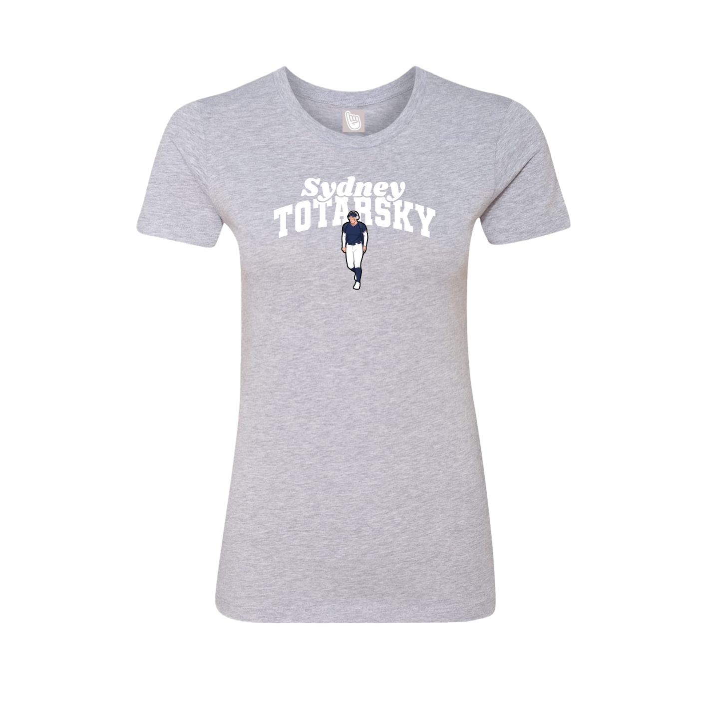 Fitted Women's Tee — Signature Arch in Grey