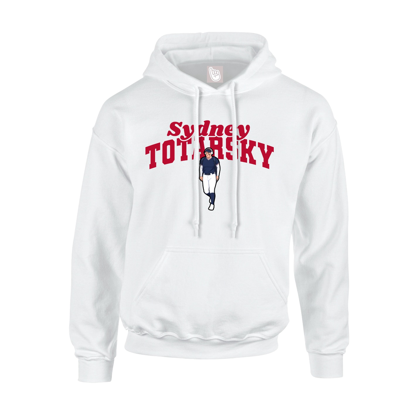 Youth Hoodie — Signature Arch in White