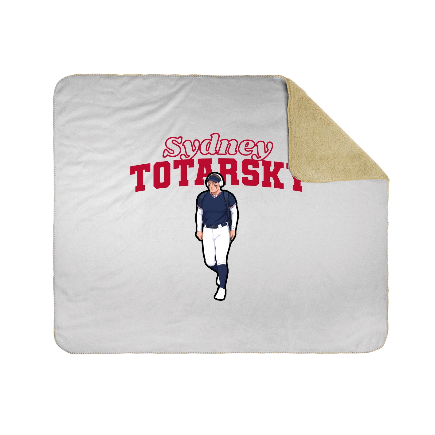 Throw Blanket — Name Arch in White