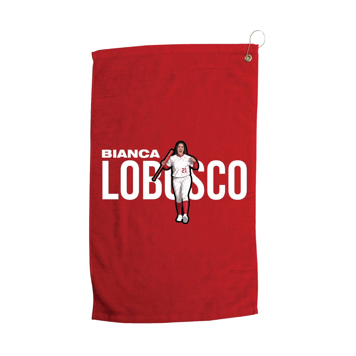 Golf Towel — Player Name in Red