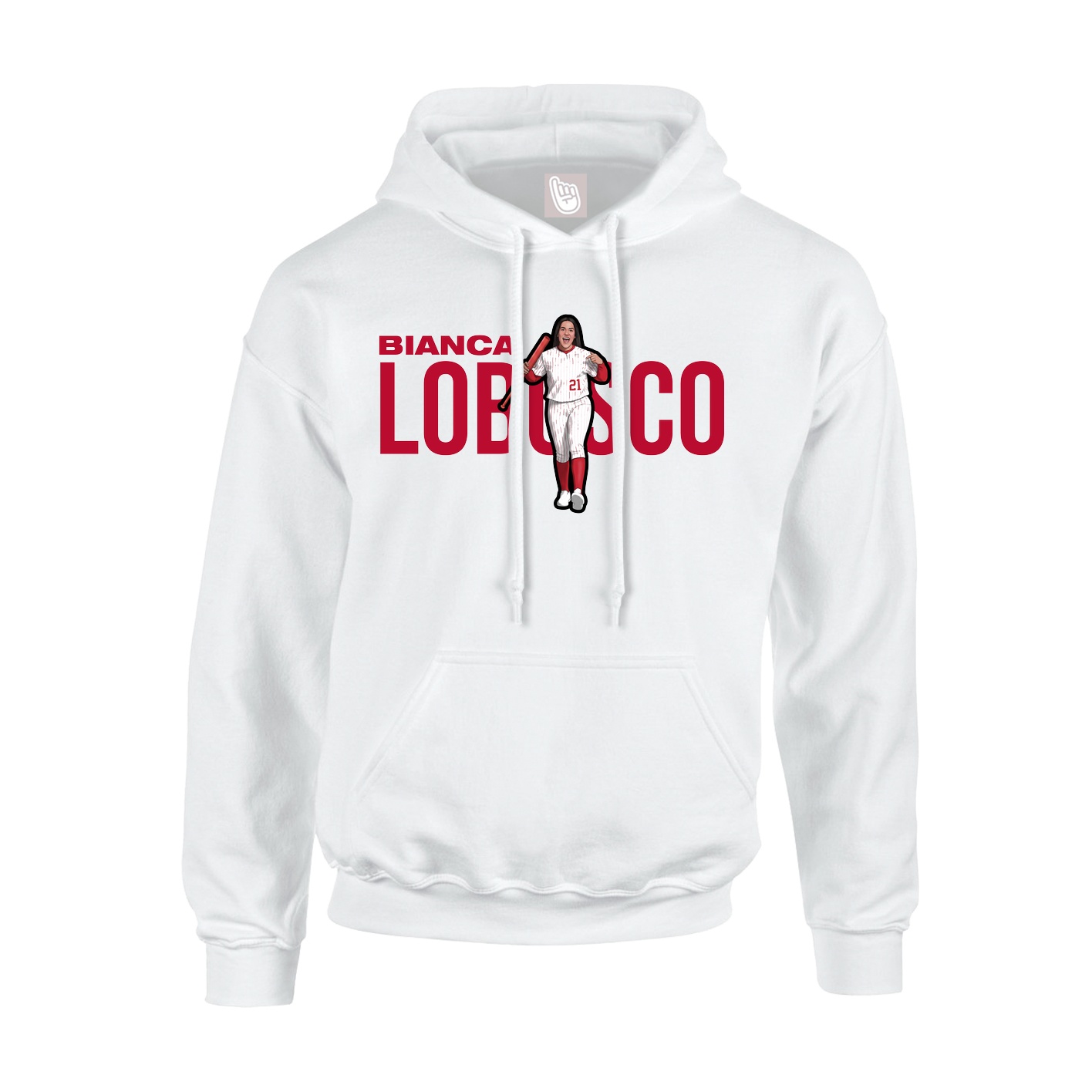 Youth Hoodie — Player Name in White