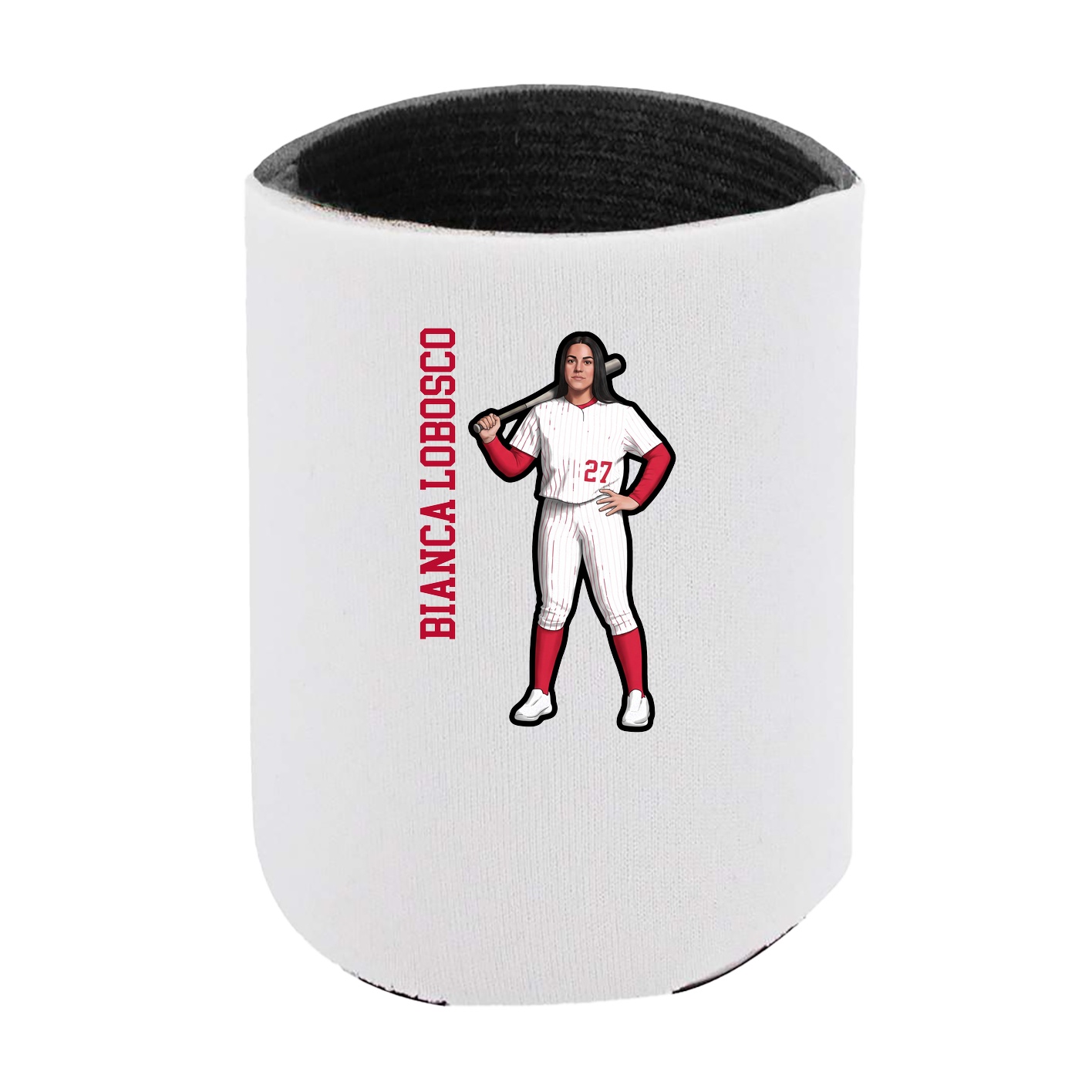 Can Holder — Name Vertical in White