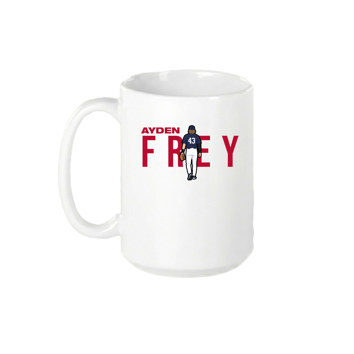 15oz Coffee Mug — Player Name in White