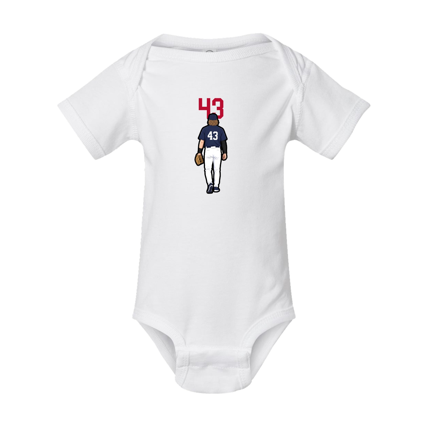 Baby Onesie — Number Top in White