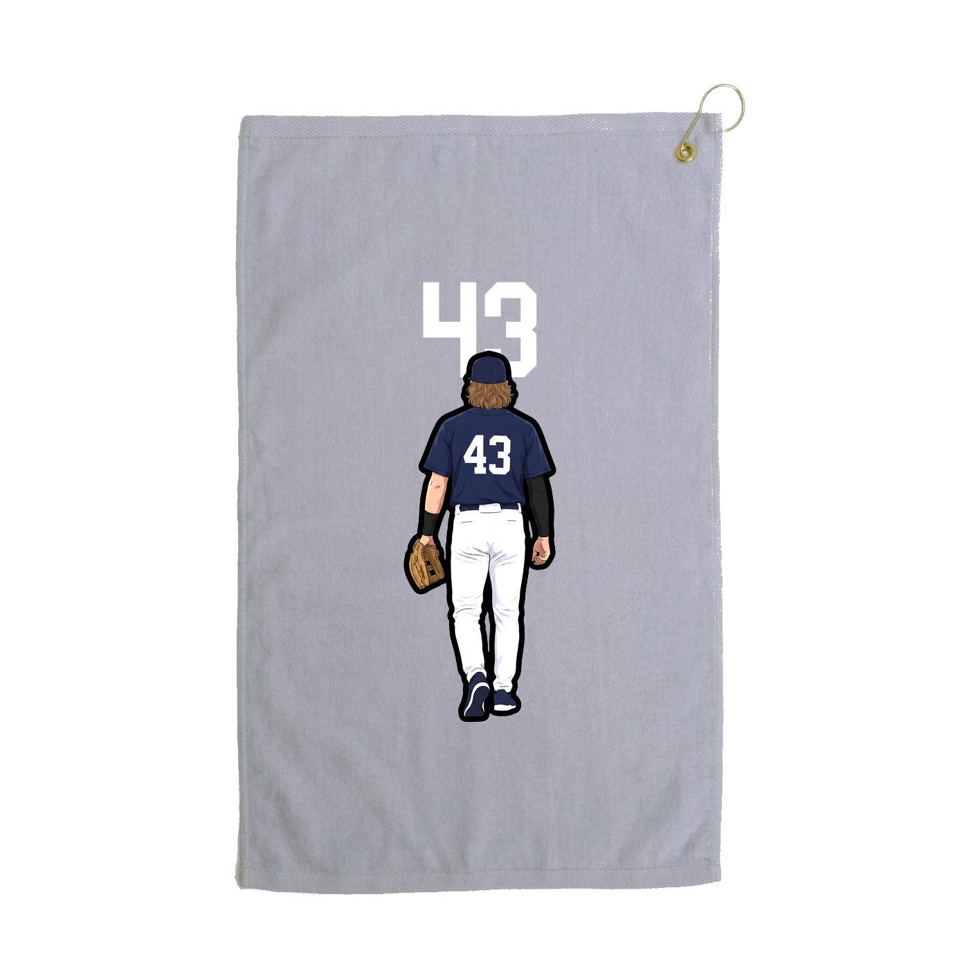 Golf Towel — Number Top in Grey
