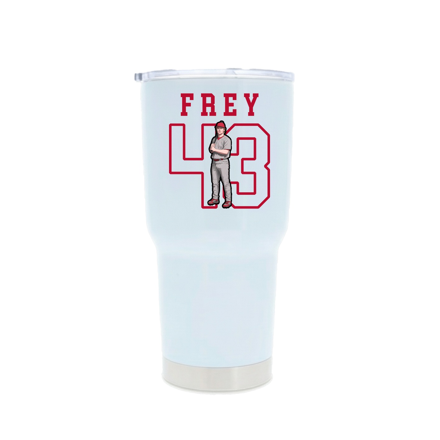 30oz Stainless Steel Tumbler — Shirsey in White