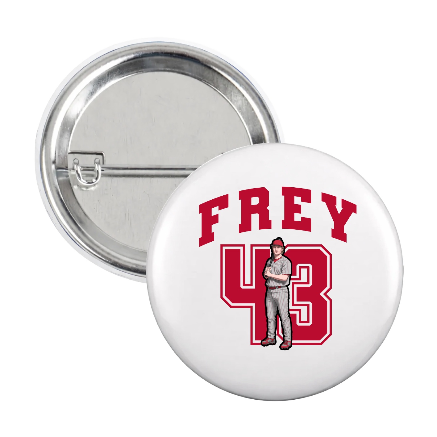 Game Day Button — Number in White