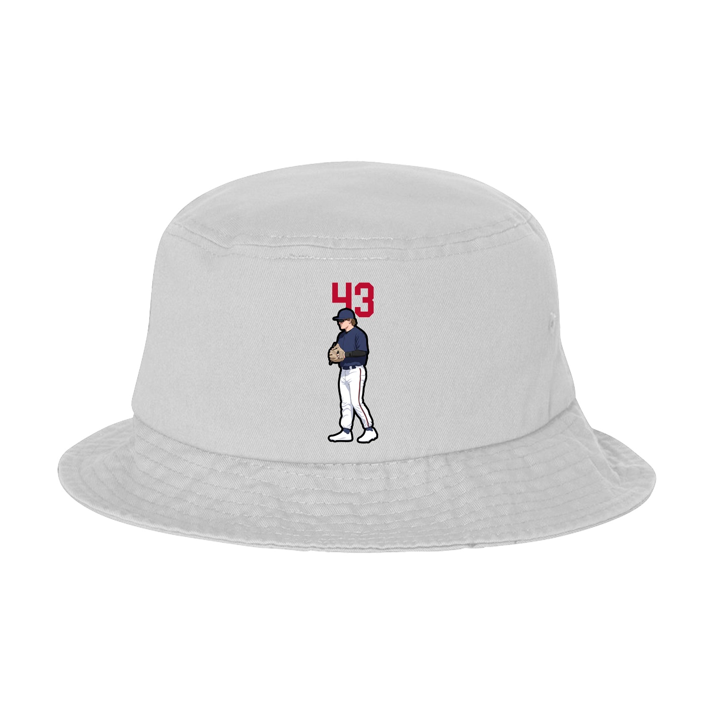 Bucket Cap — Number Top in White