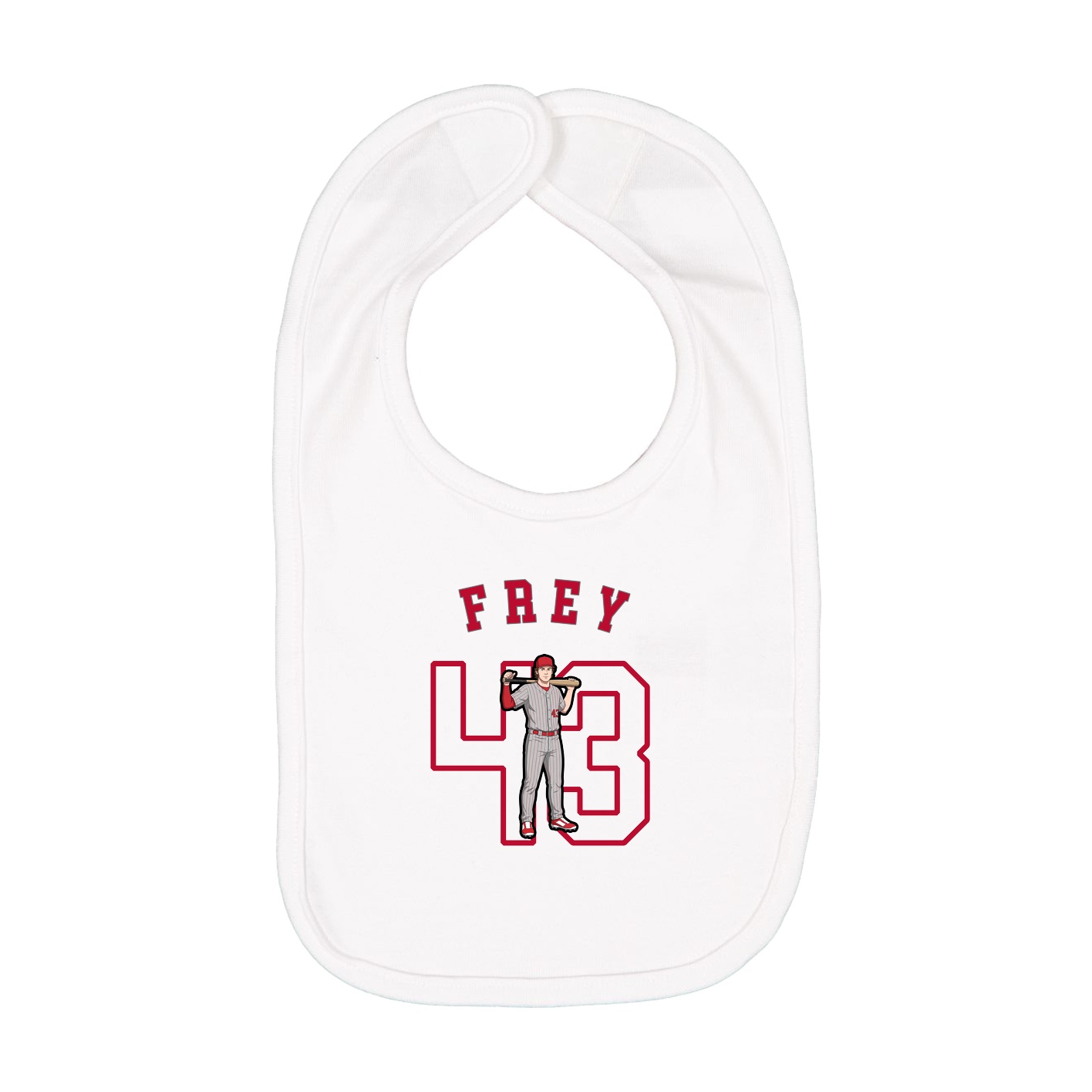 Infant Bib — Shirsey Arch in White