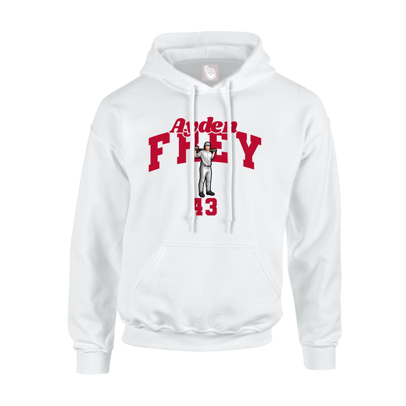 Hoodie — Signature Arch in White