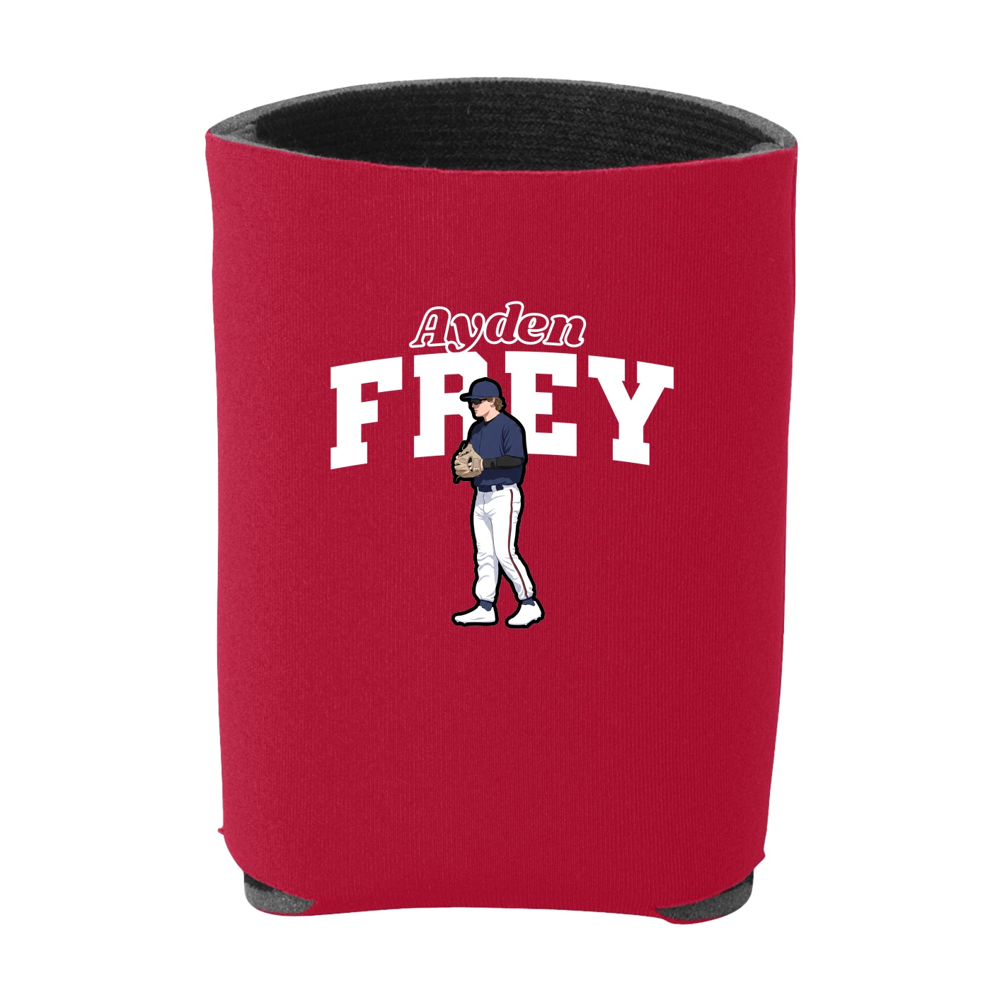 Can Holder — Name Arch in Red