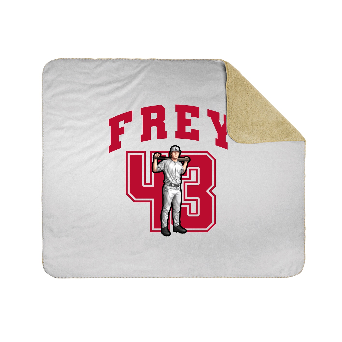 Throw Blanket — Number in White