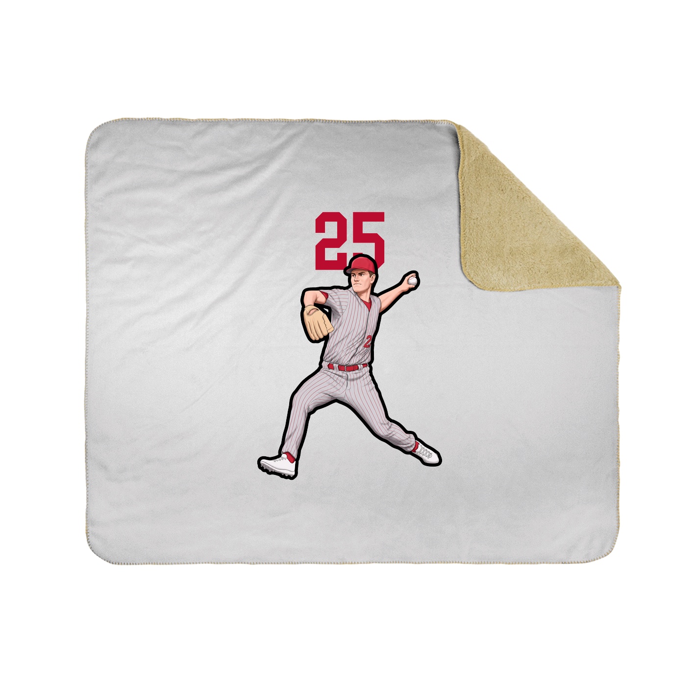 Throw Blanket — Number Top in White